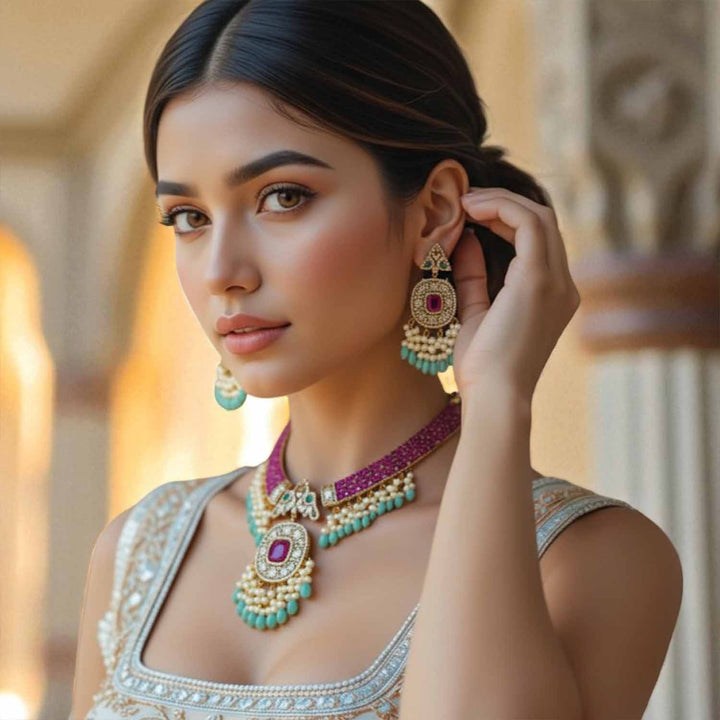 Multicolor Marivelle Victorian Jewellery Set - New Arrival