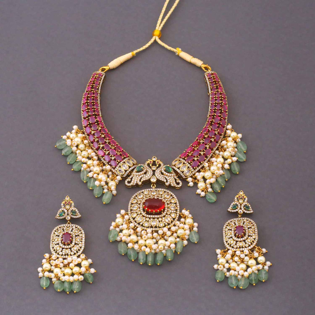 Multicolor Marivelle Victorian Jewellery Set - New Arrival