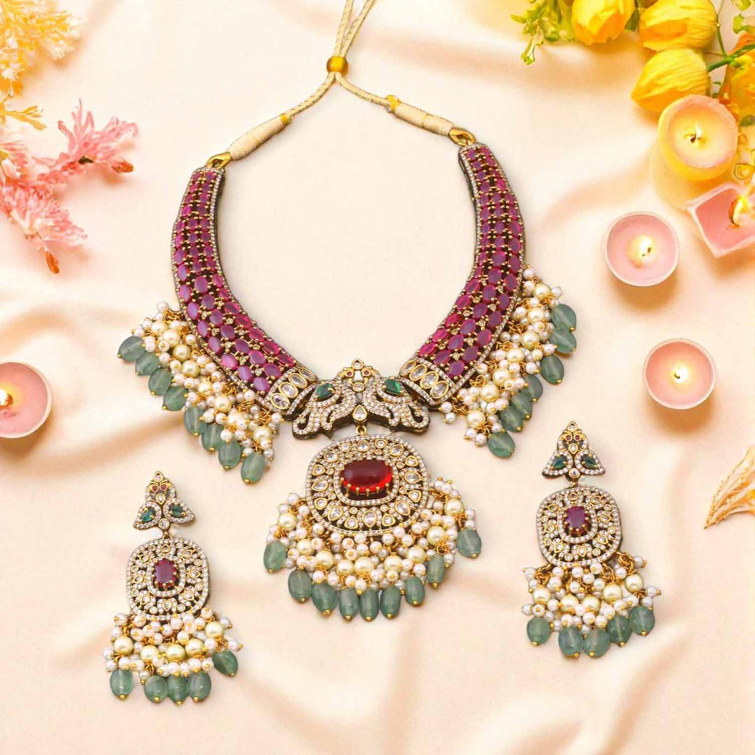 Multicolor Marivelle Victorian Jewellery Set - New Arrival