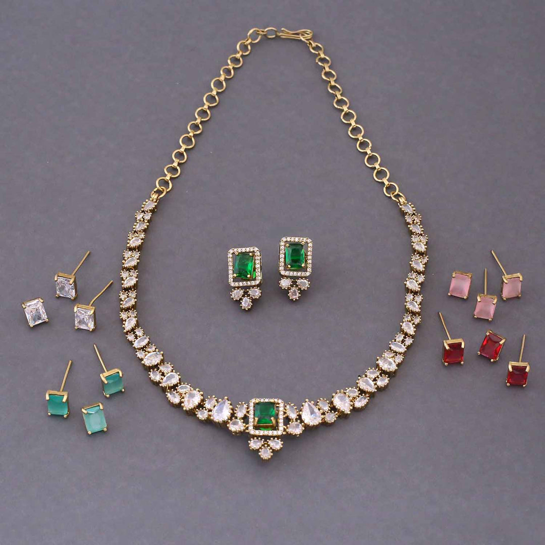 Multicolor Marquise Victorian Jewellery Set - New Arrival