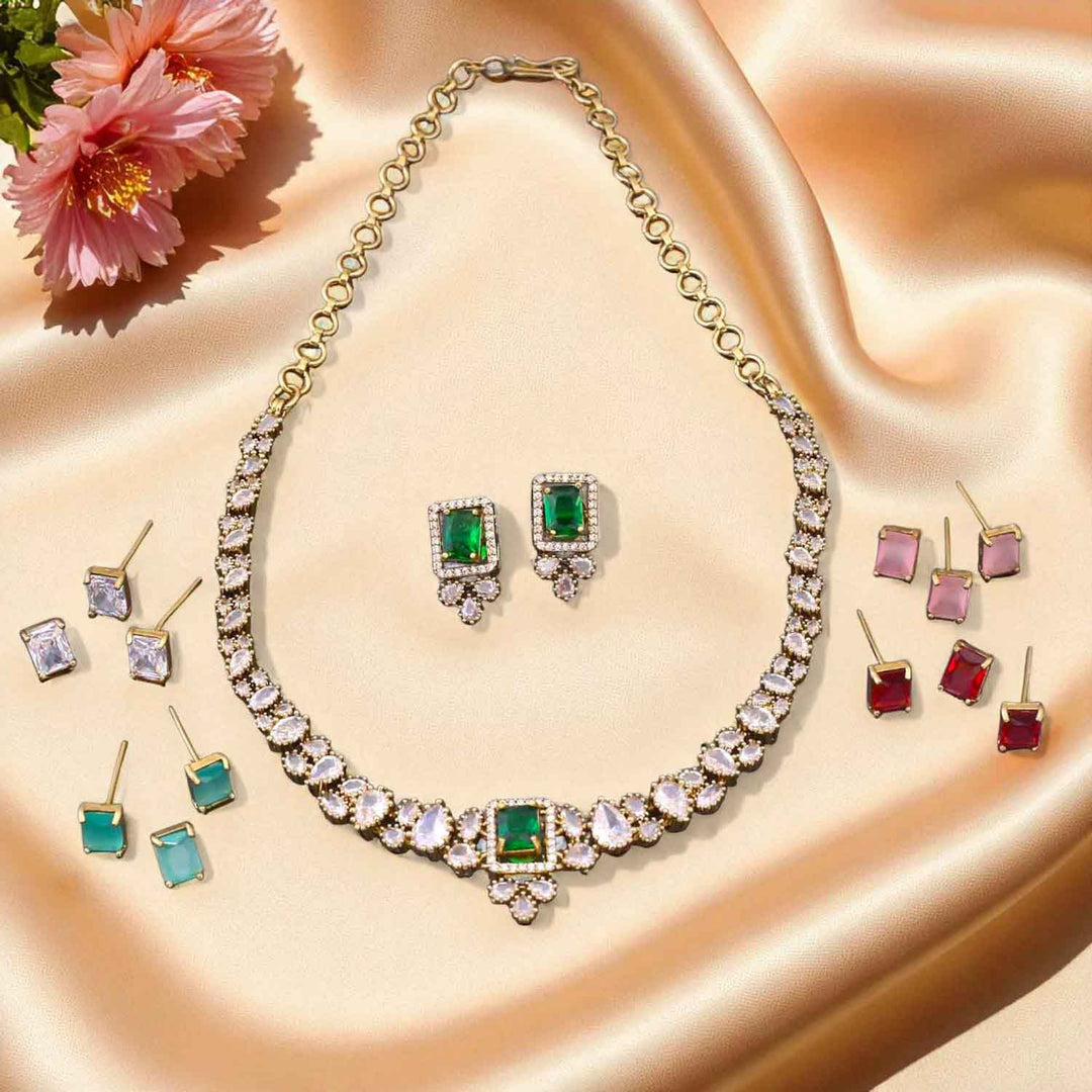 Multicolor Marquise Victorian Jewellery Set - New Arrival