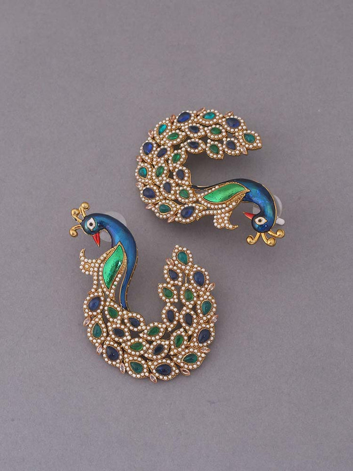 Multicolor Mayura Ethnic Earrings