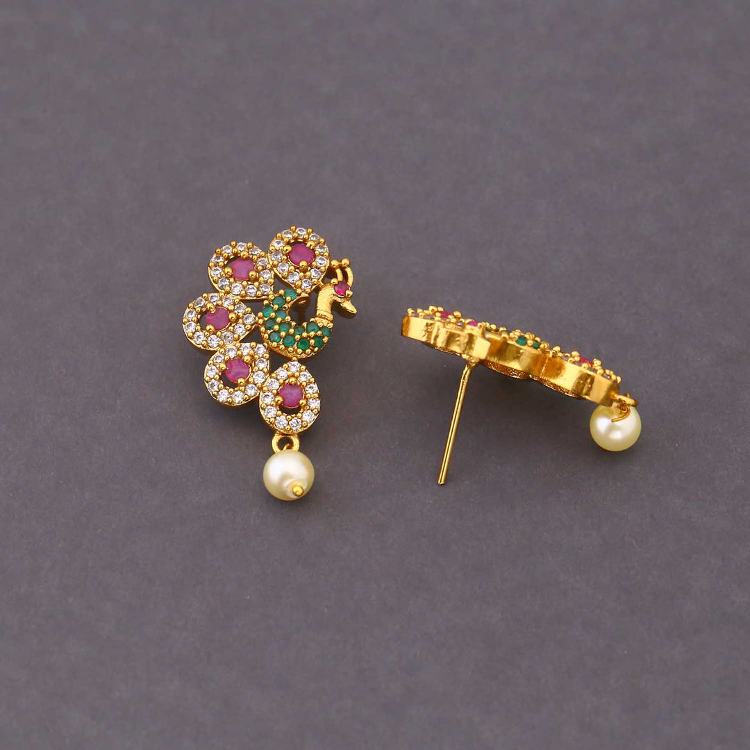 Multicolor Meera Antique Studs