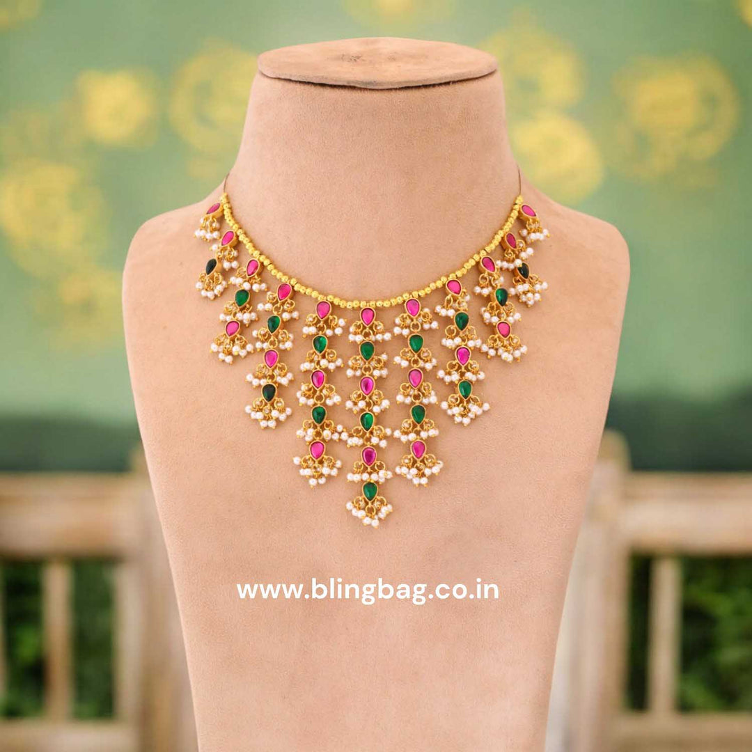 Multicolor Meerka Antique Jewellery Set- New Arrival