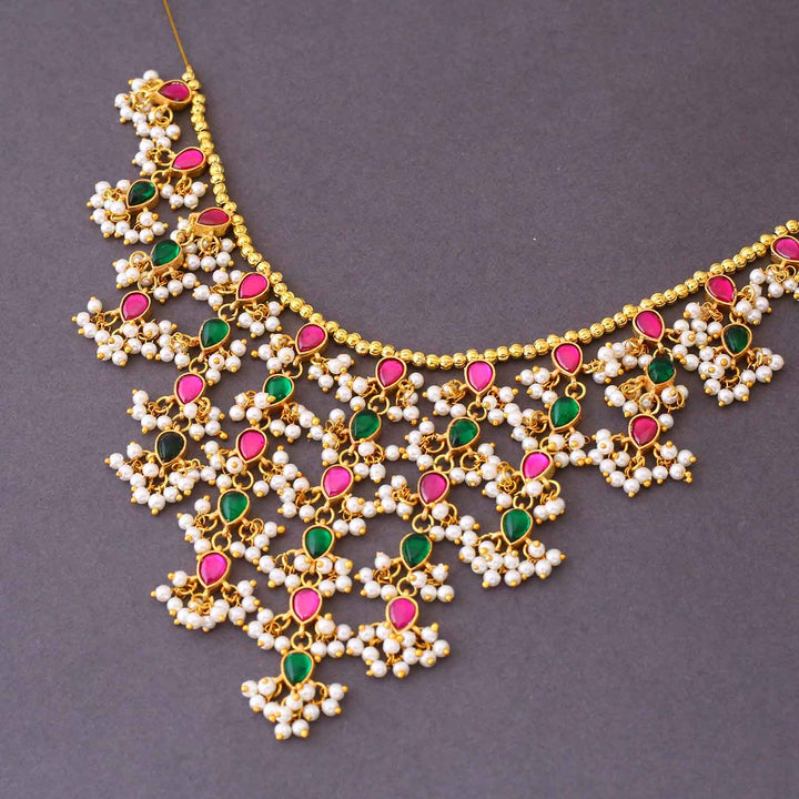 Multicolor Meerka Antique Jewellery Set- New Arrival