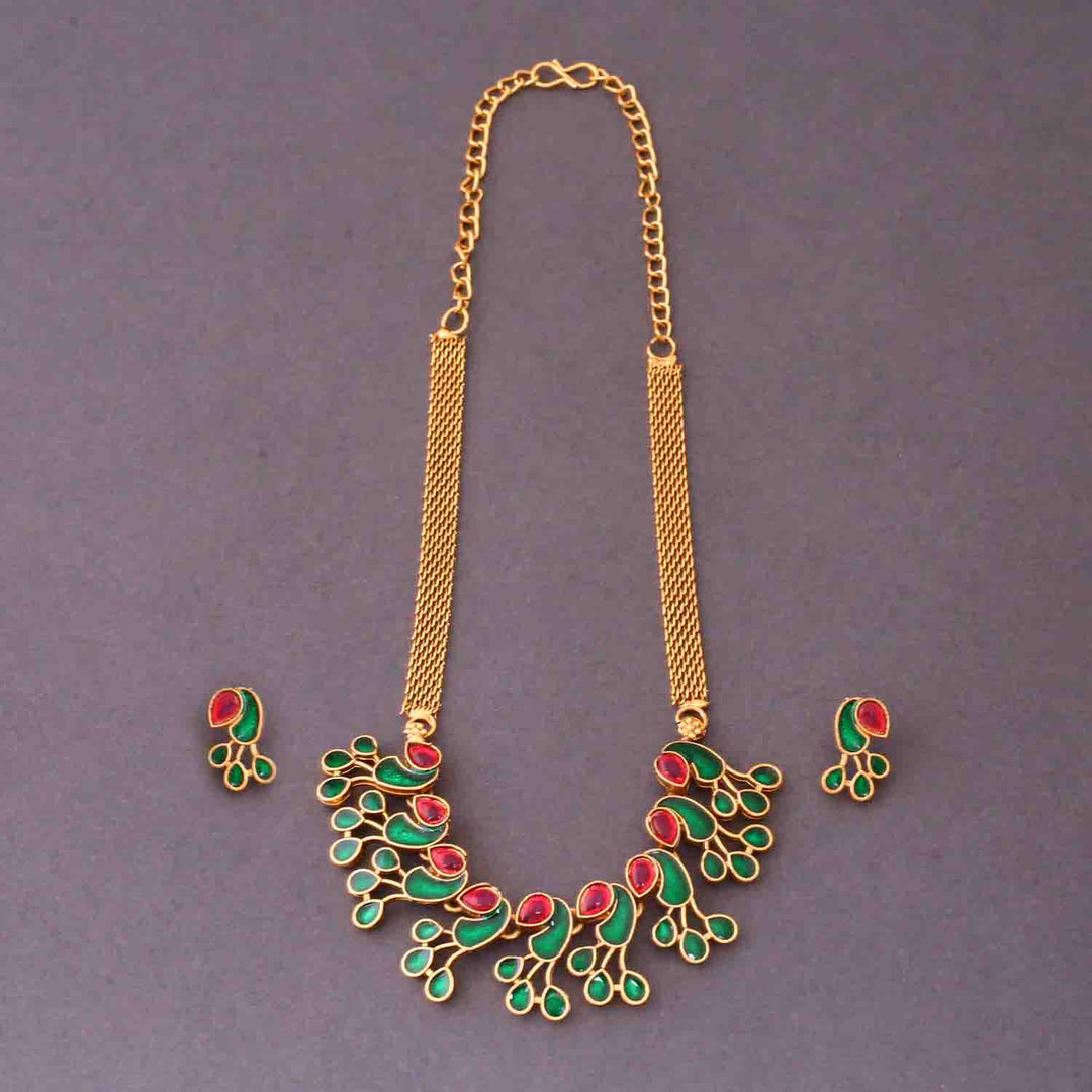 Multicolor Megha Antique Jewellery Set- New Arrival