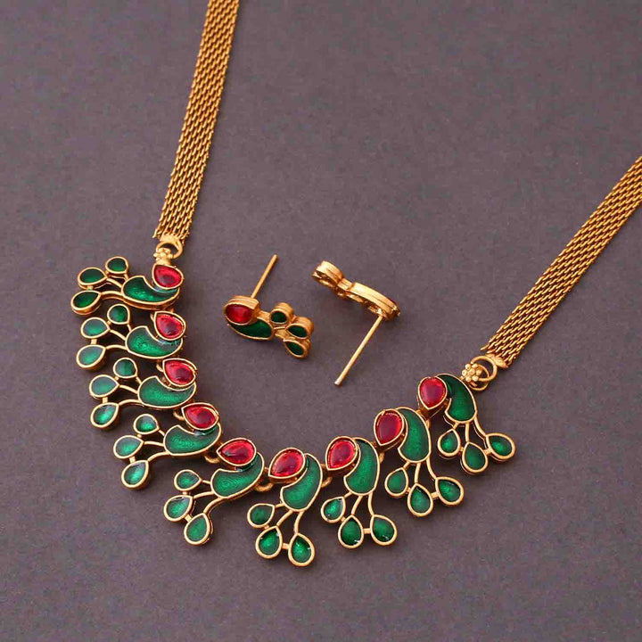 Multicolor Megha Antique Jewellery Set- New Arrival