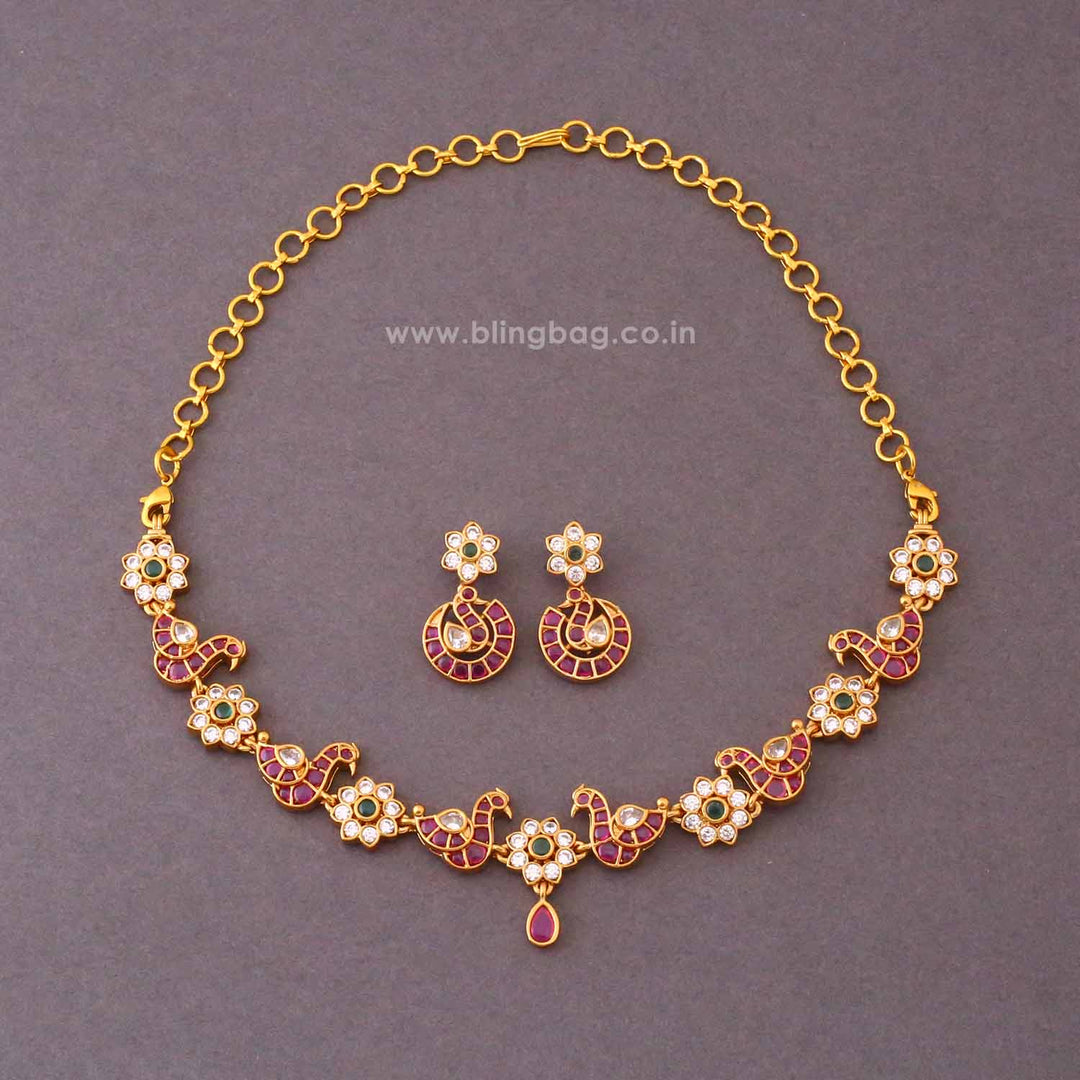Multicolor Mehira Antique Jewellery Set- New Arrival