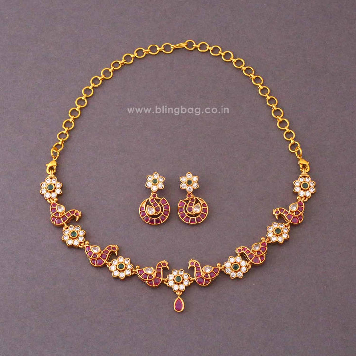 Multicolor Mehira Antique Jewellery Set- New Arrival
