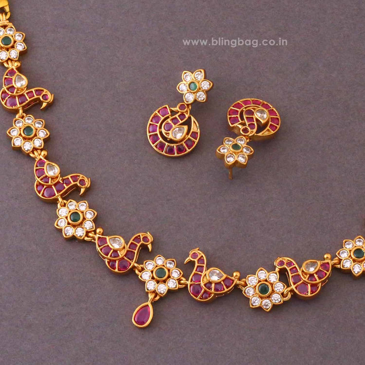 Multicolor Mehira Antique Jewellery Set- New Arrival