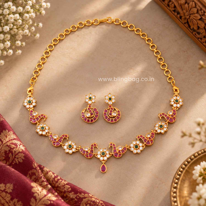 Multicolor Mehira Antique Jewellery Set- New Arrival