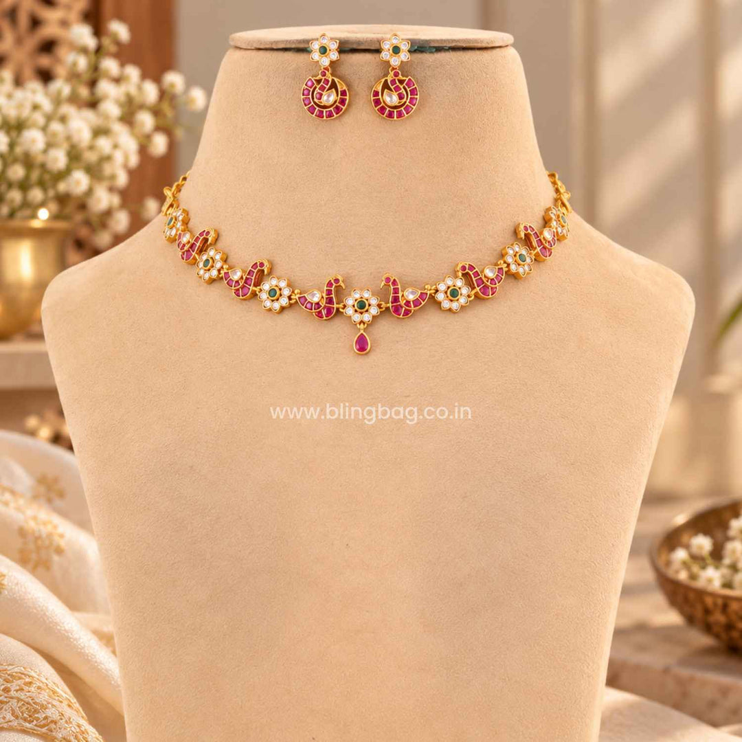 Multicolor Mehira Antique Jewellery Set- New Arrival