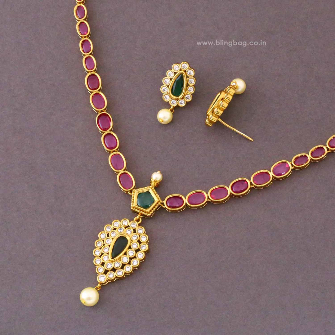 Multicolor Mihika Antique Jewellery Set- New Arrival