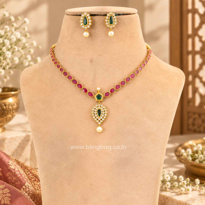 Multicolor Mihika Antique Jewellery Set- New Arrival
