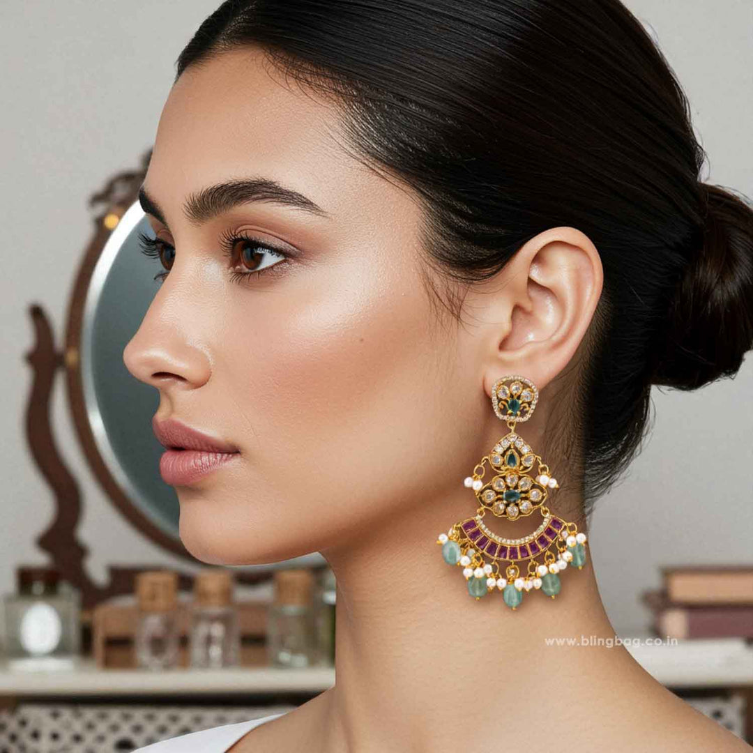 Multicolor Minakshi Danglers