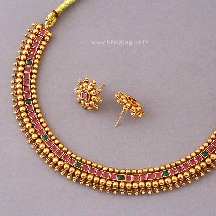 Multicolor Minal Antique Jewellery Set- New Arrival