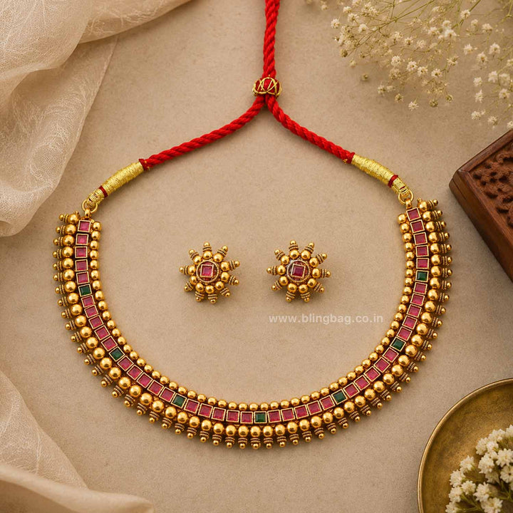 Multicolor Minal Antique Jewellery Set- New Arrival