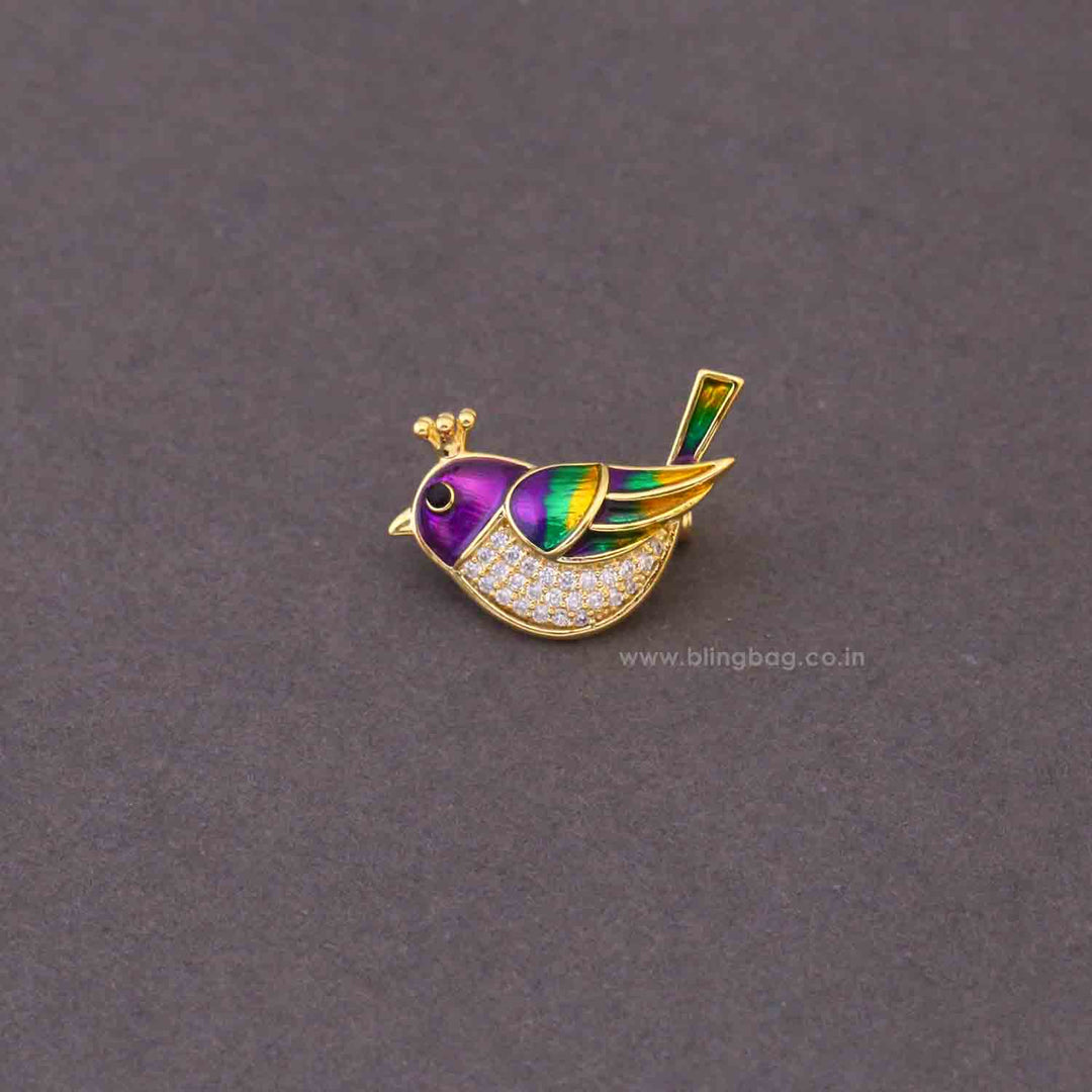 Multicolor Mini Bird Brooch