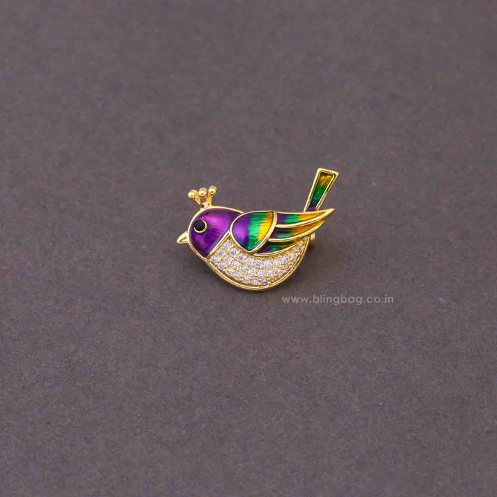 Multicolor Mini Bird Brooch
