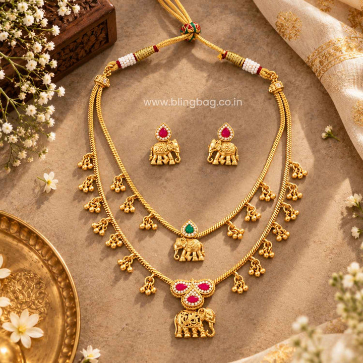 Multicolor Miraya Antique Jewellery Set - New Arrival