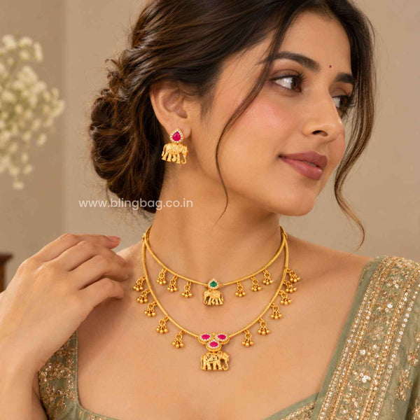 Multicolor Miraya Antique Jewellery Set - New Arrival