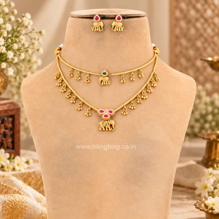 Multicolor Miraya Antique Jewellery Set - New Arrival
