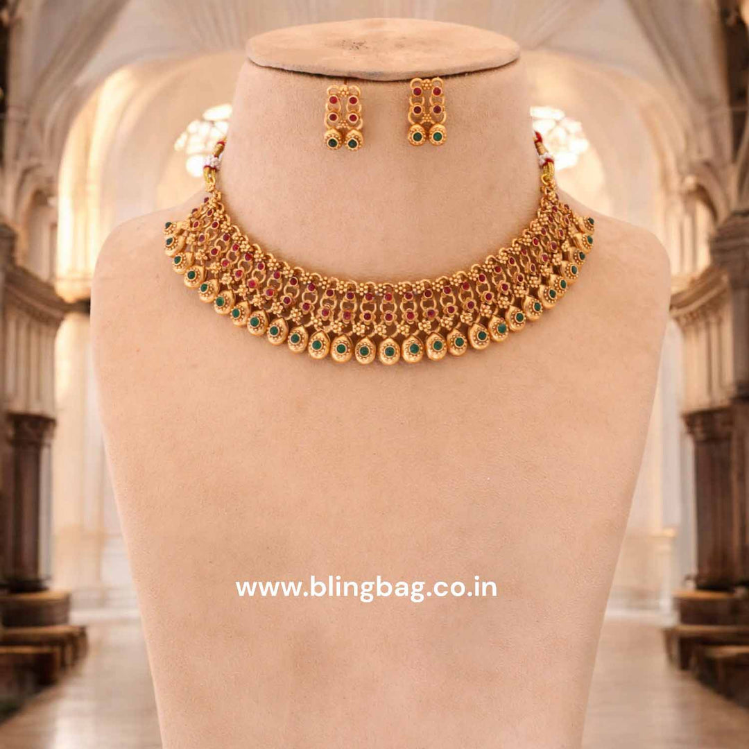 Multicolor Mrilana Antique Jewellery Set- New Arrival
