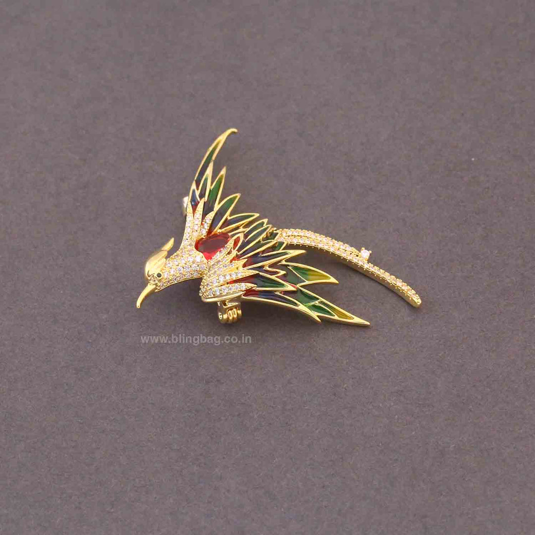 Multicolor Mystic Phoenix Brooch