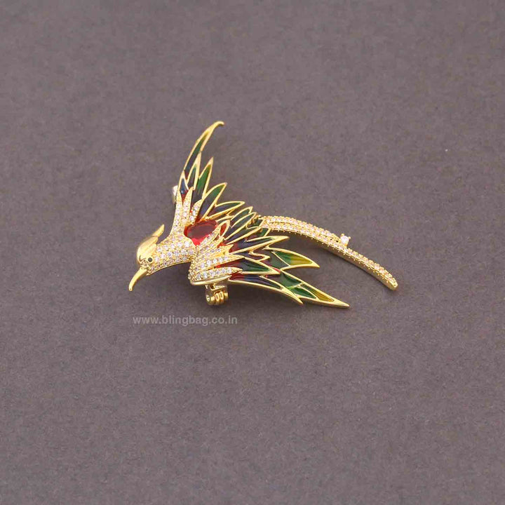 Multicolor Mystic Phoenix Brooch