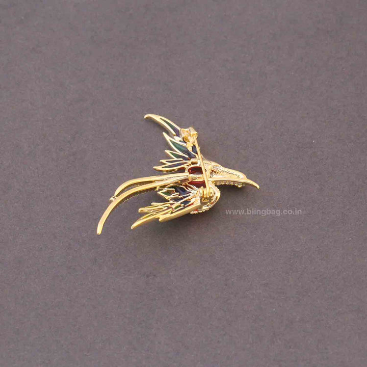 Multicolor Mystic Phoenix Brooch