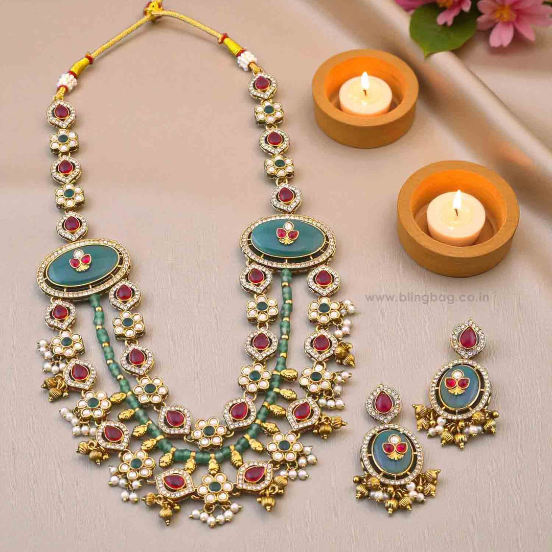 Multicolor Nabhitha Heritage Jewellery Set - New Arrival
