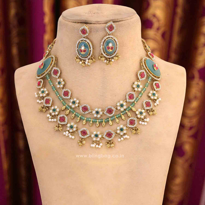 Multicolor Nabhitha Heritage Jewellery Set - New Arrival