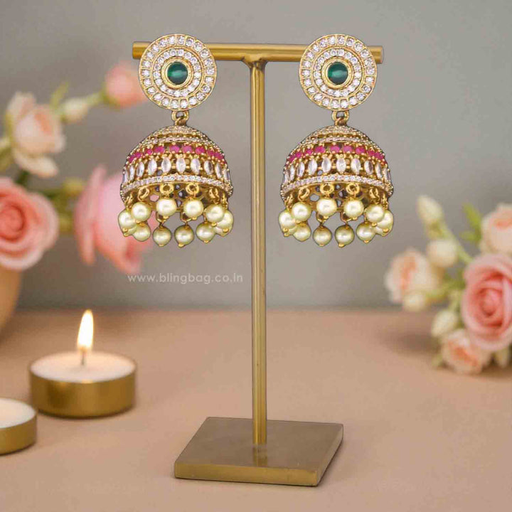 Multicolor Nahla Victorian Jhumkis