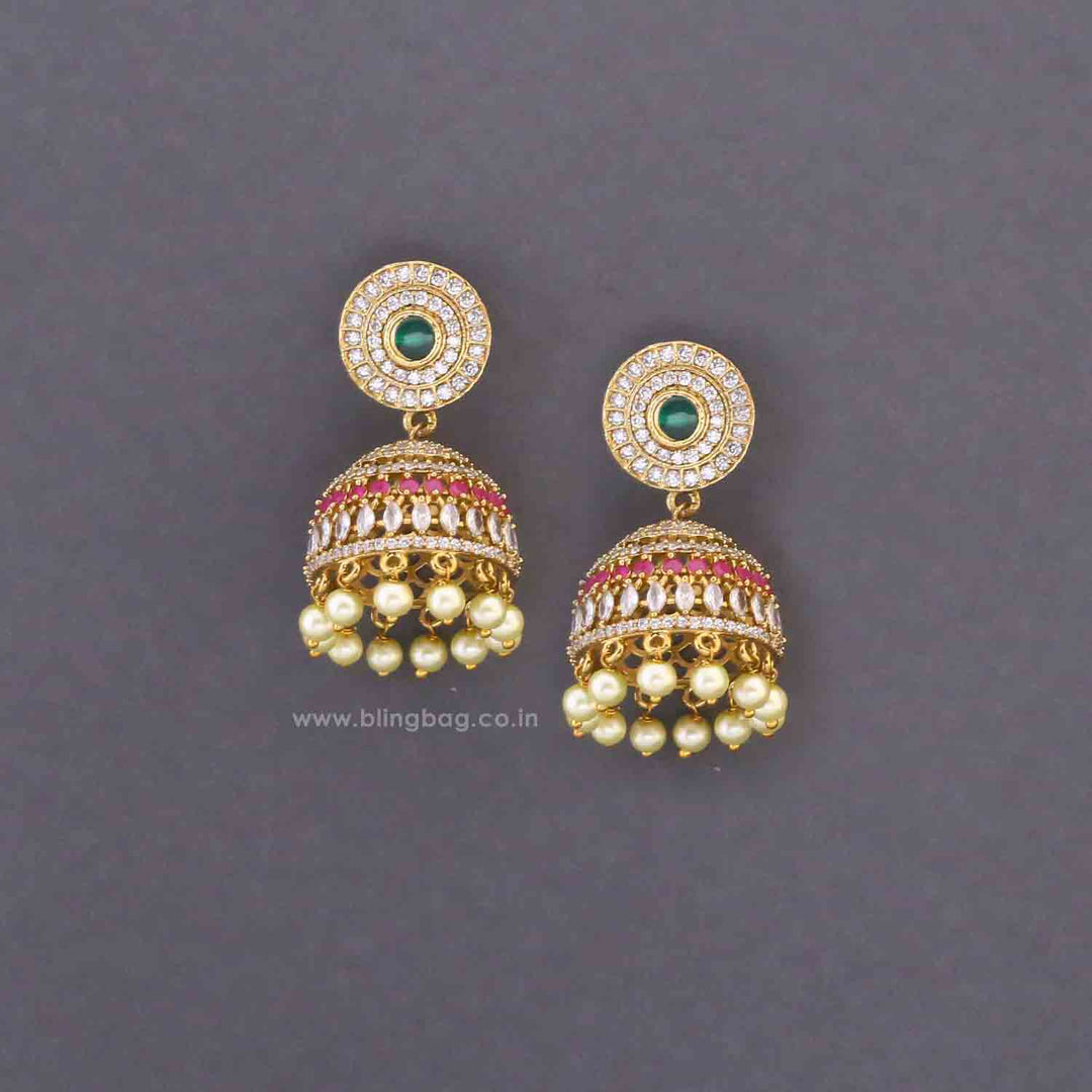 Multicolor Nahla Victorian Jhumkis