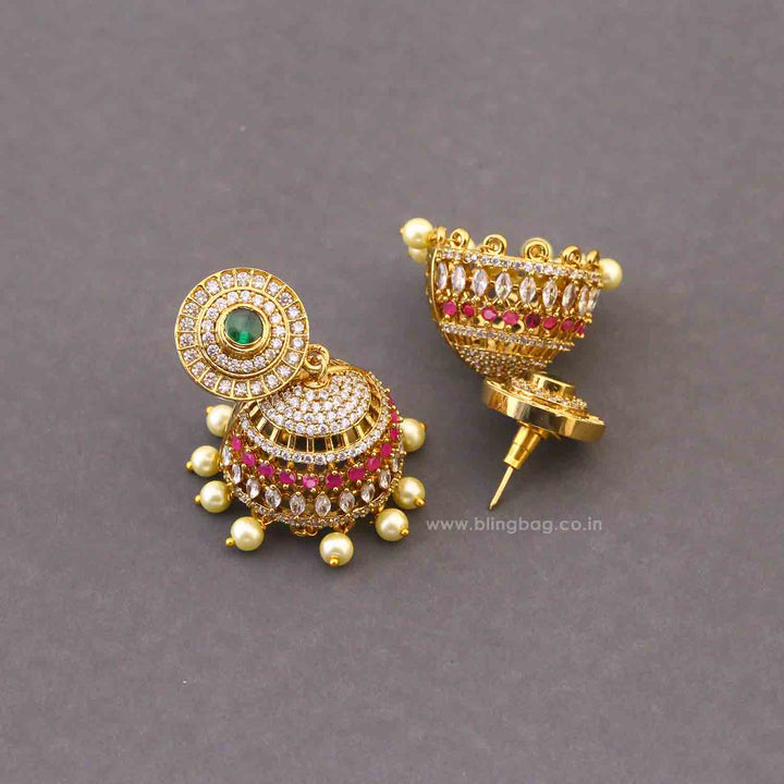 Multicolor Nahla Victorian Jhumkis