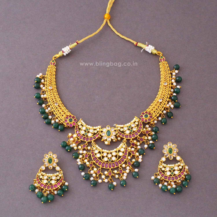 Multicolor Namira Antique Jewellery Set- New Arrival
