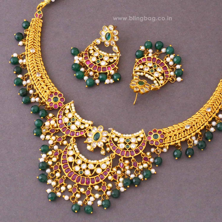 Multicolor Namira Antique Jewellery Set- New Arrival