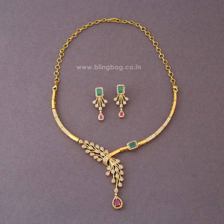 Multicolor Nandira Antique Jewellery Set- New Arrival