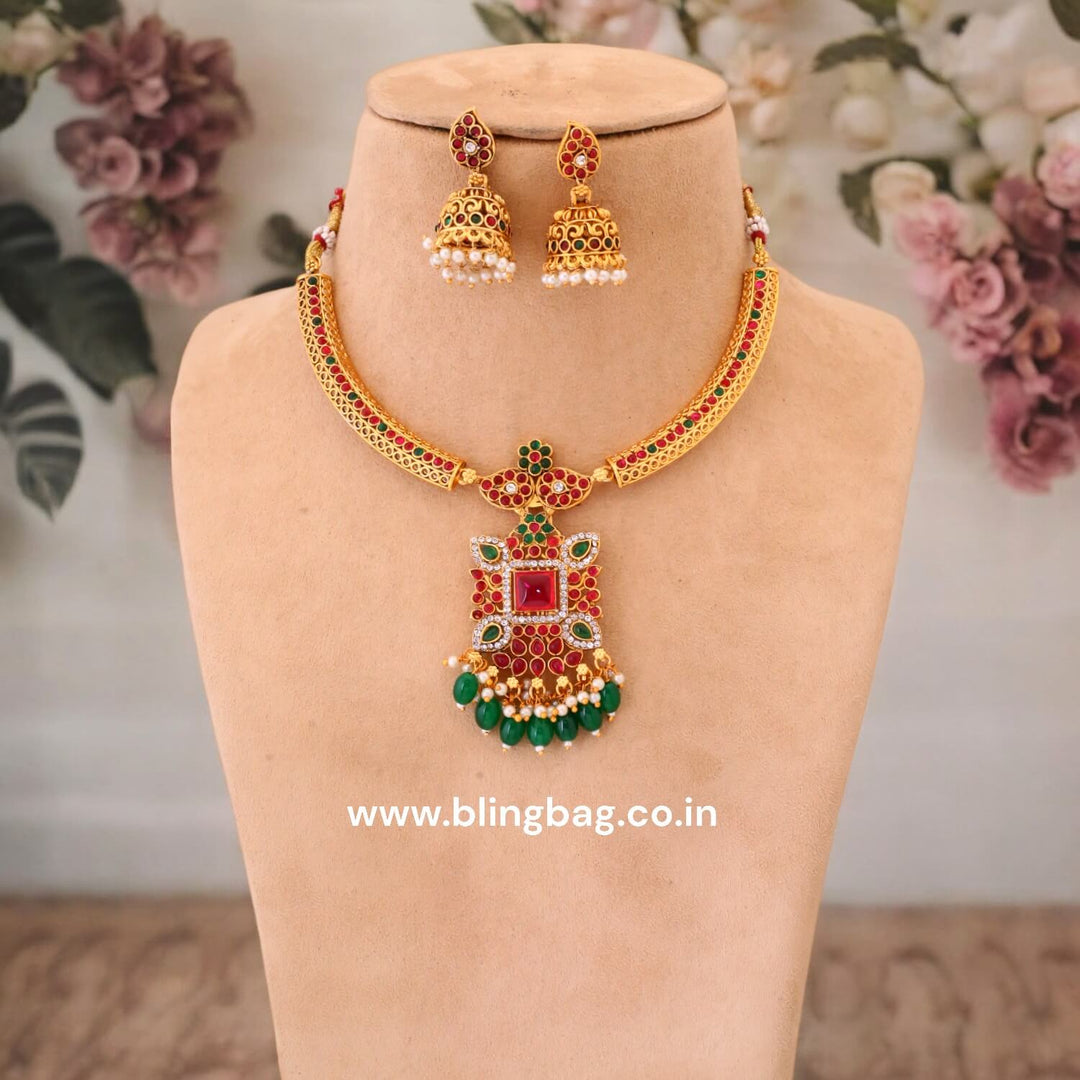 Multicolor Nandita Antique Jewellery Set - New Arrival