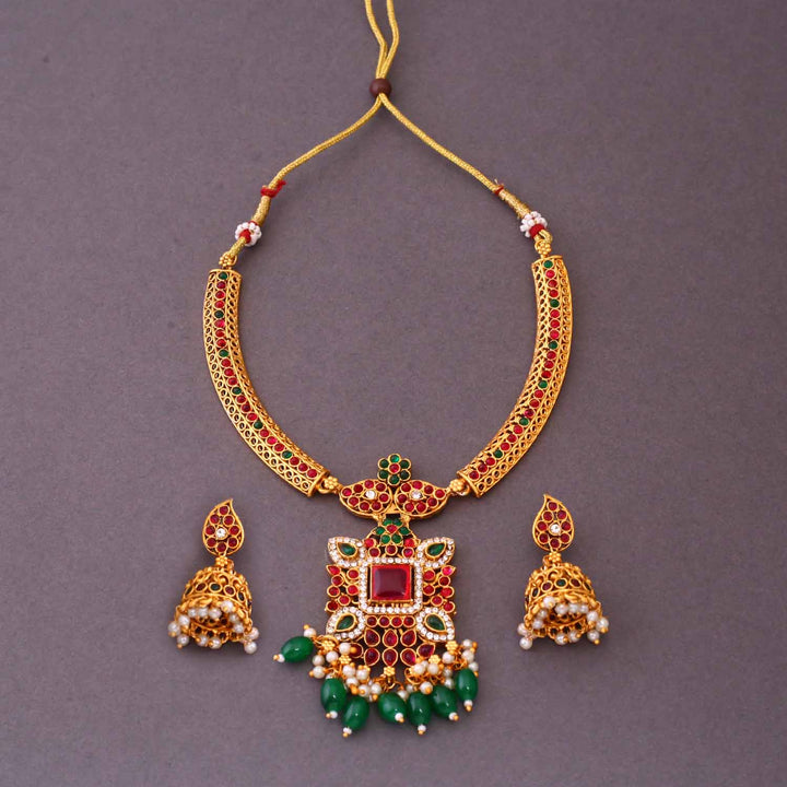 Multicolor Nandita Antique Jewellery Set - New Arrival