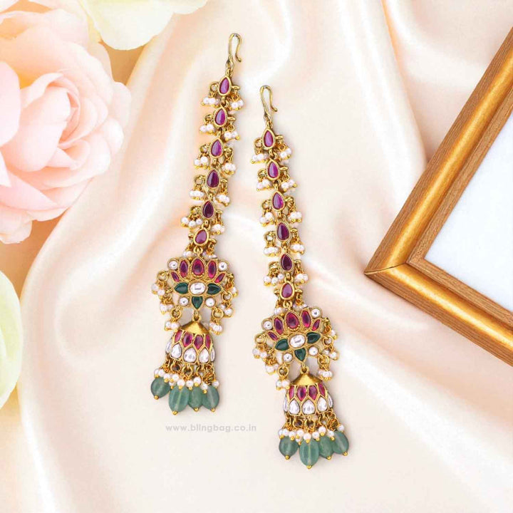 Multicolor Nastasya Sahara Jhumkis