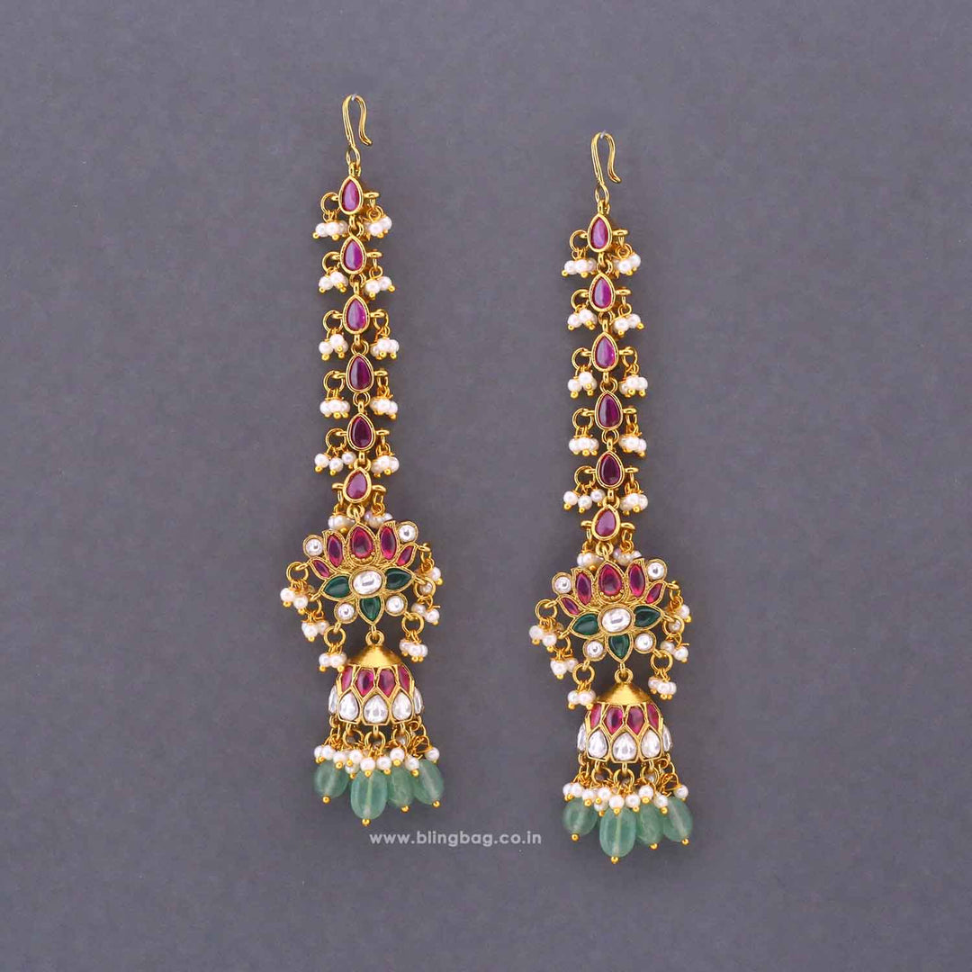 Multicolor Nastasya Sahara Jhumkis