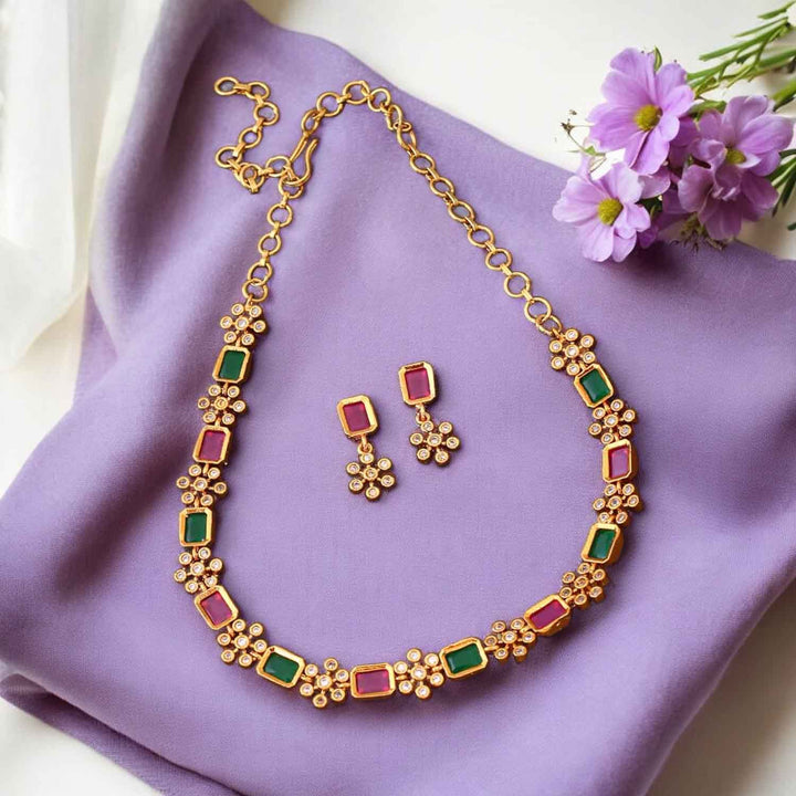 Multicolor Naumic Antique Jewellery Set - New Arrival