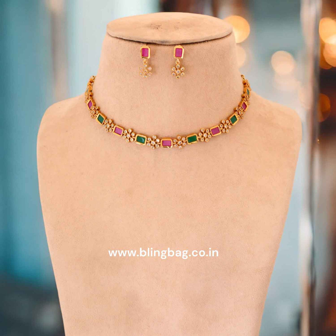 Multicolor Naumic Antique Jewellery Set - New Arrival