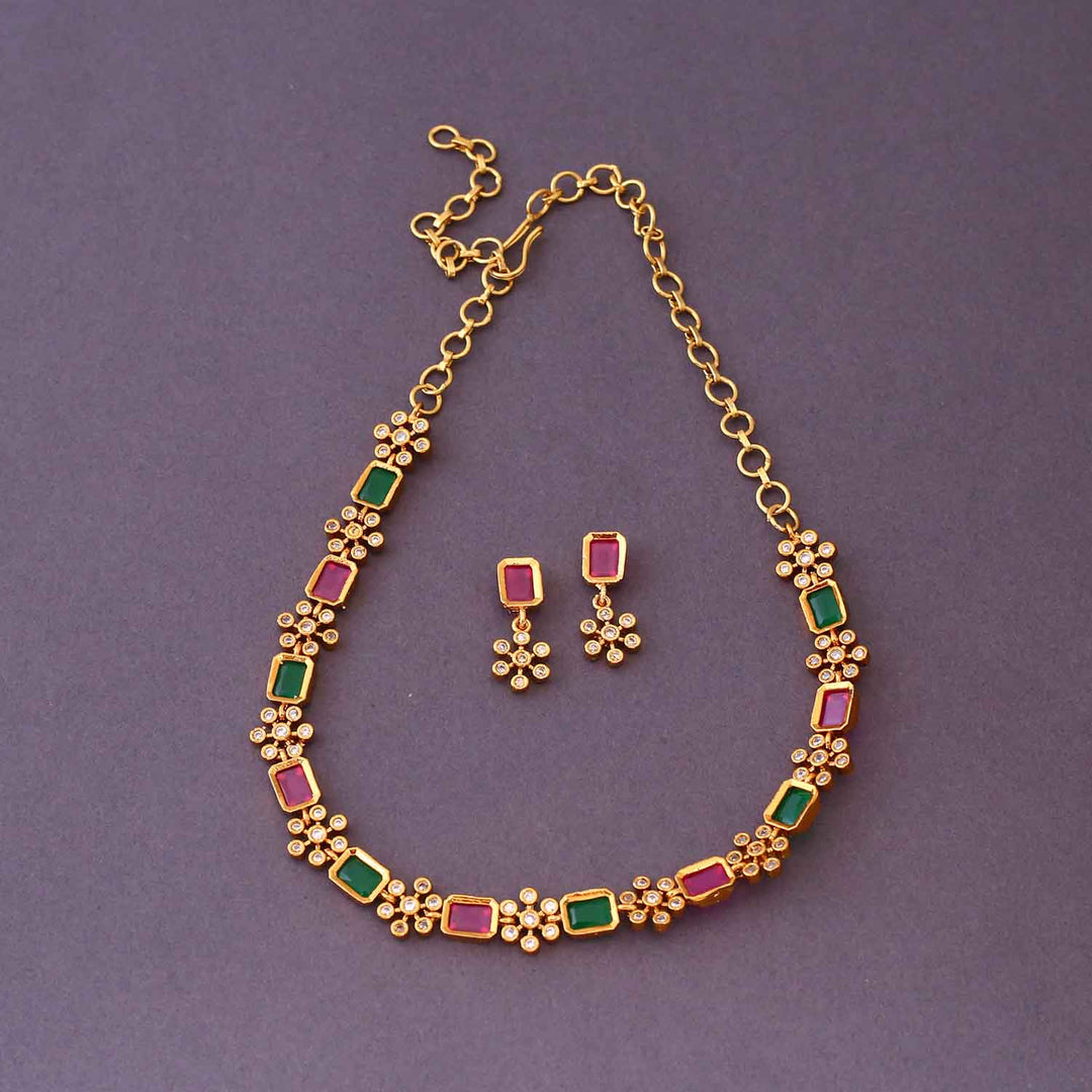 Multicolor Naumic Antique Jewellery Set - New Arrival