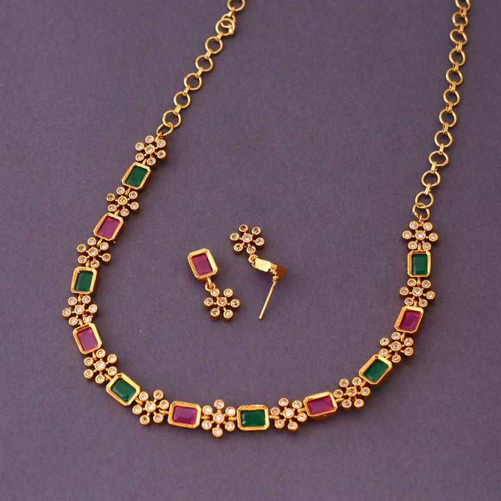 Multicolor Naumic Antique Jewellery Set - New Arrival