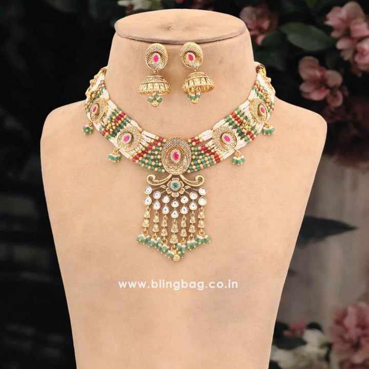 Multicolor Navira Antique Rajwadi Set