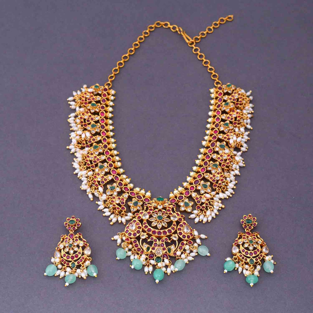 Multicolor Neena Antique Jewellery Set- New Arrival