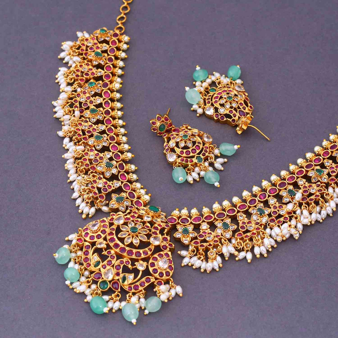 Multicolor Neena Antique Jewellery Set- New Arrival