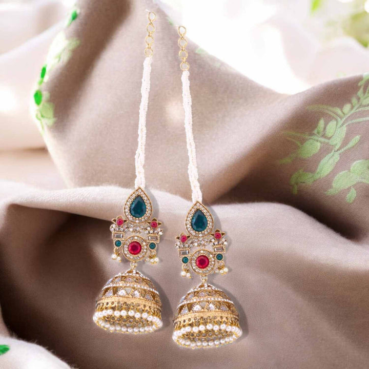 Multicolor NeharI Sahara Jhumkis